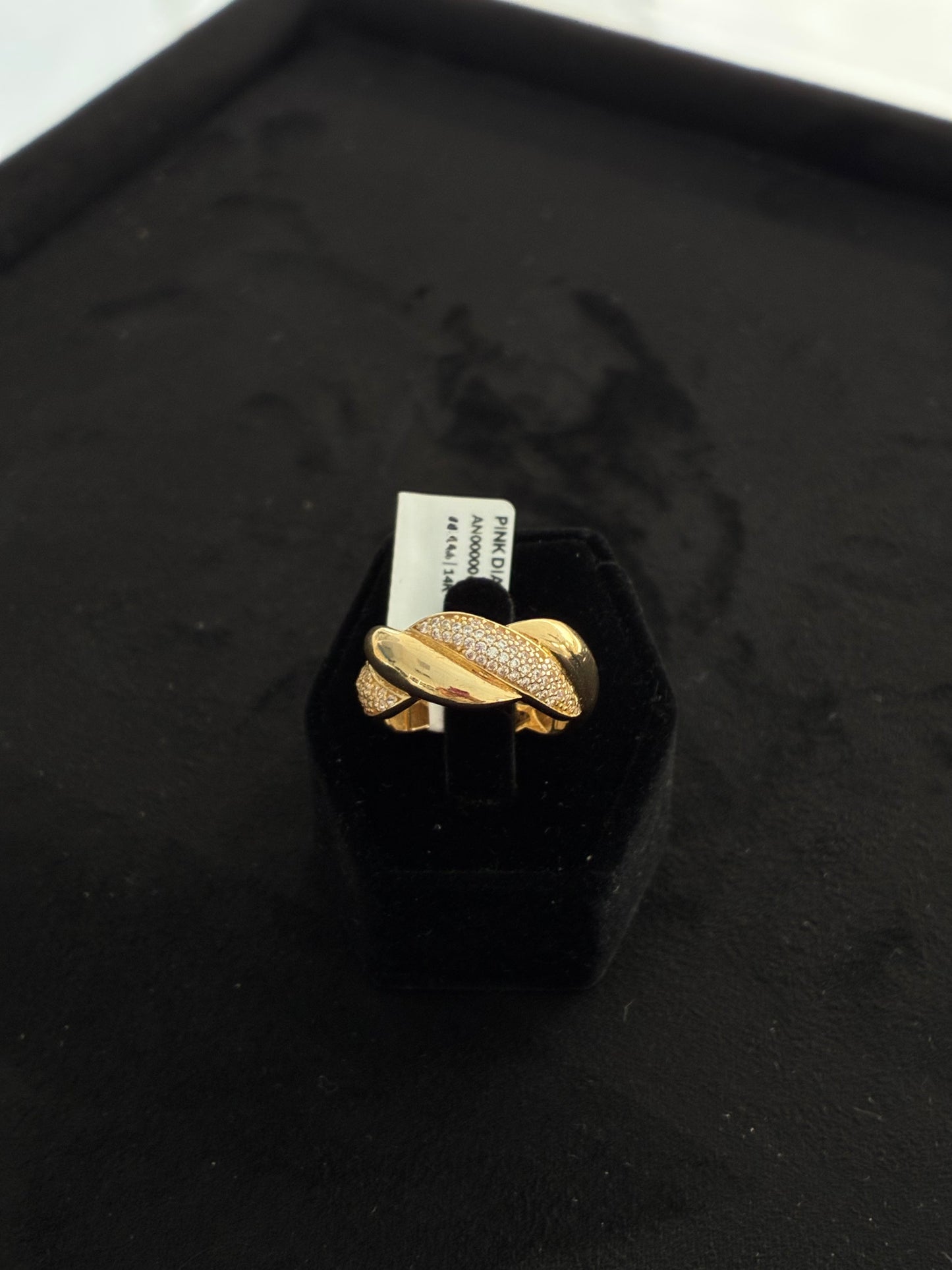 ANILLO GOLD CROSSOVER SPARKLE