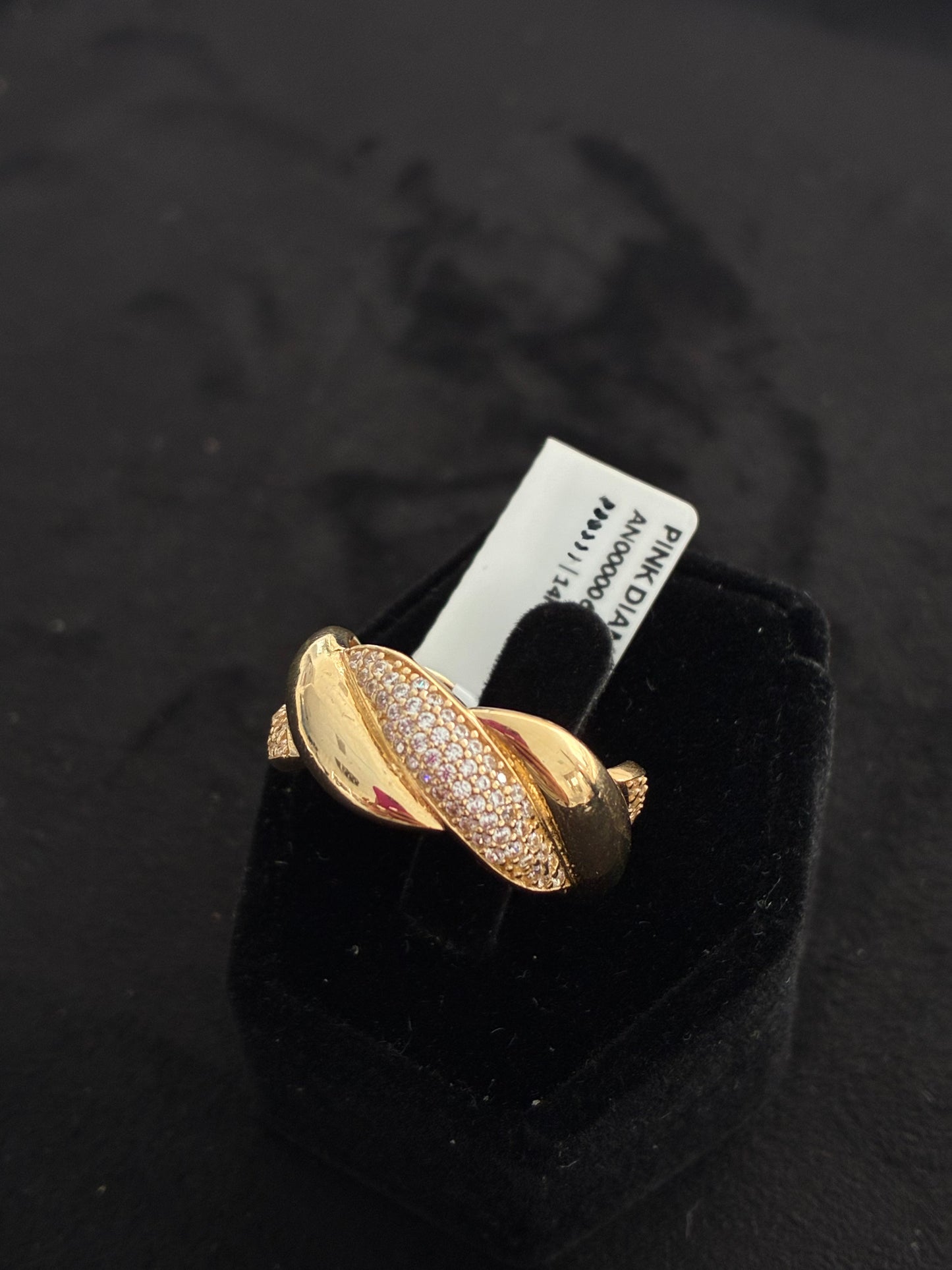 ANILLO GOLD CROSSOVER SPARKLE