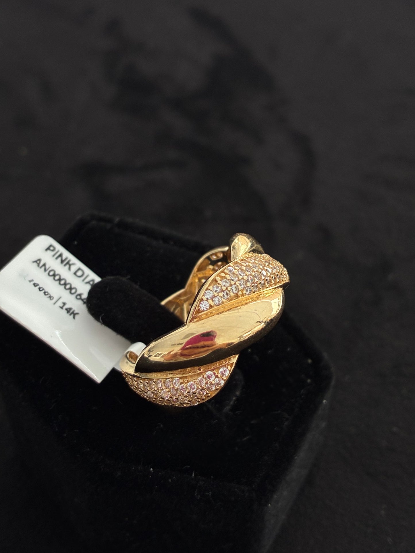 ANILLO GOLD CROSSOVER SPARKLE