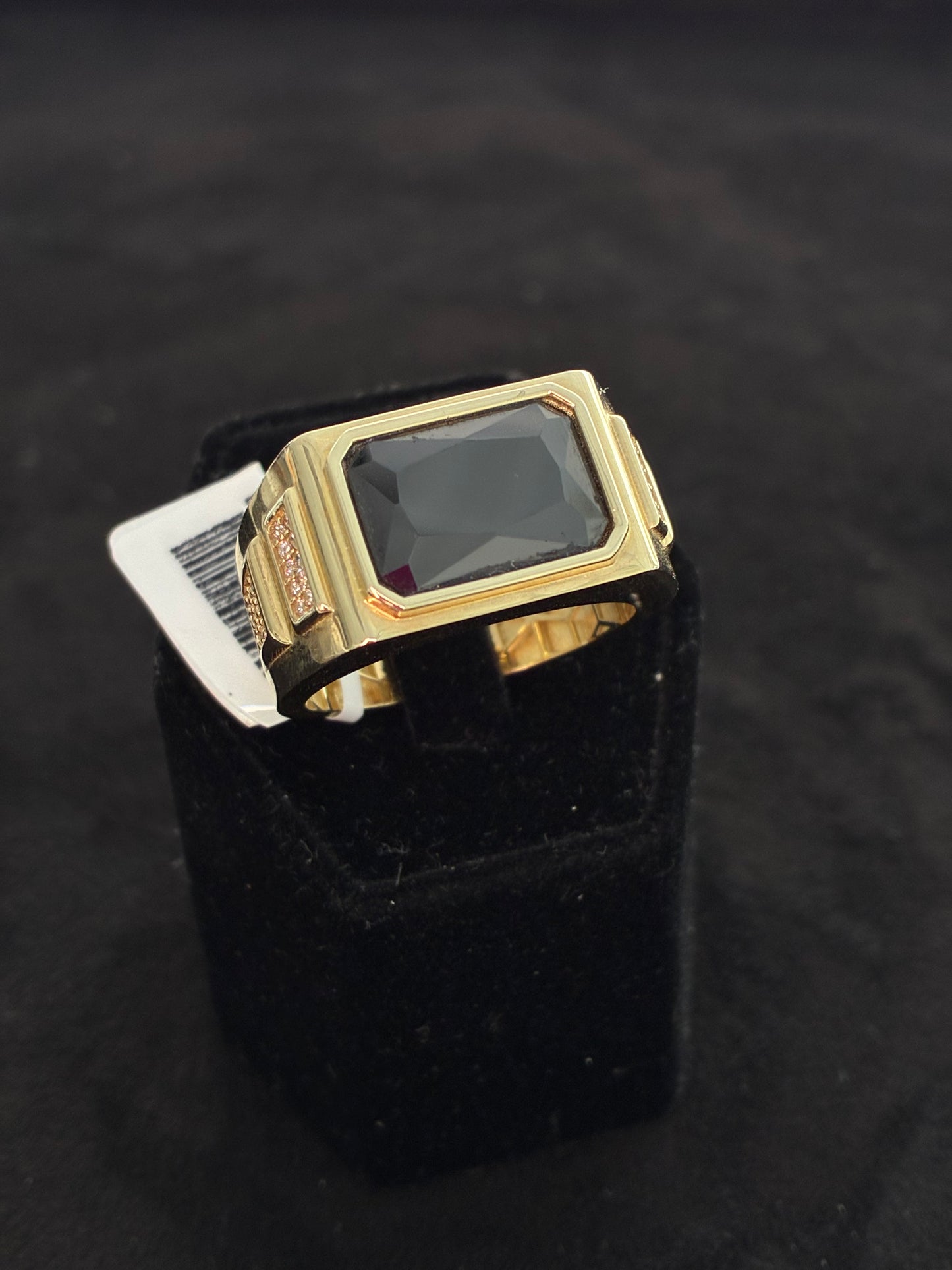 Modern Rectangular 10K Gold Ring