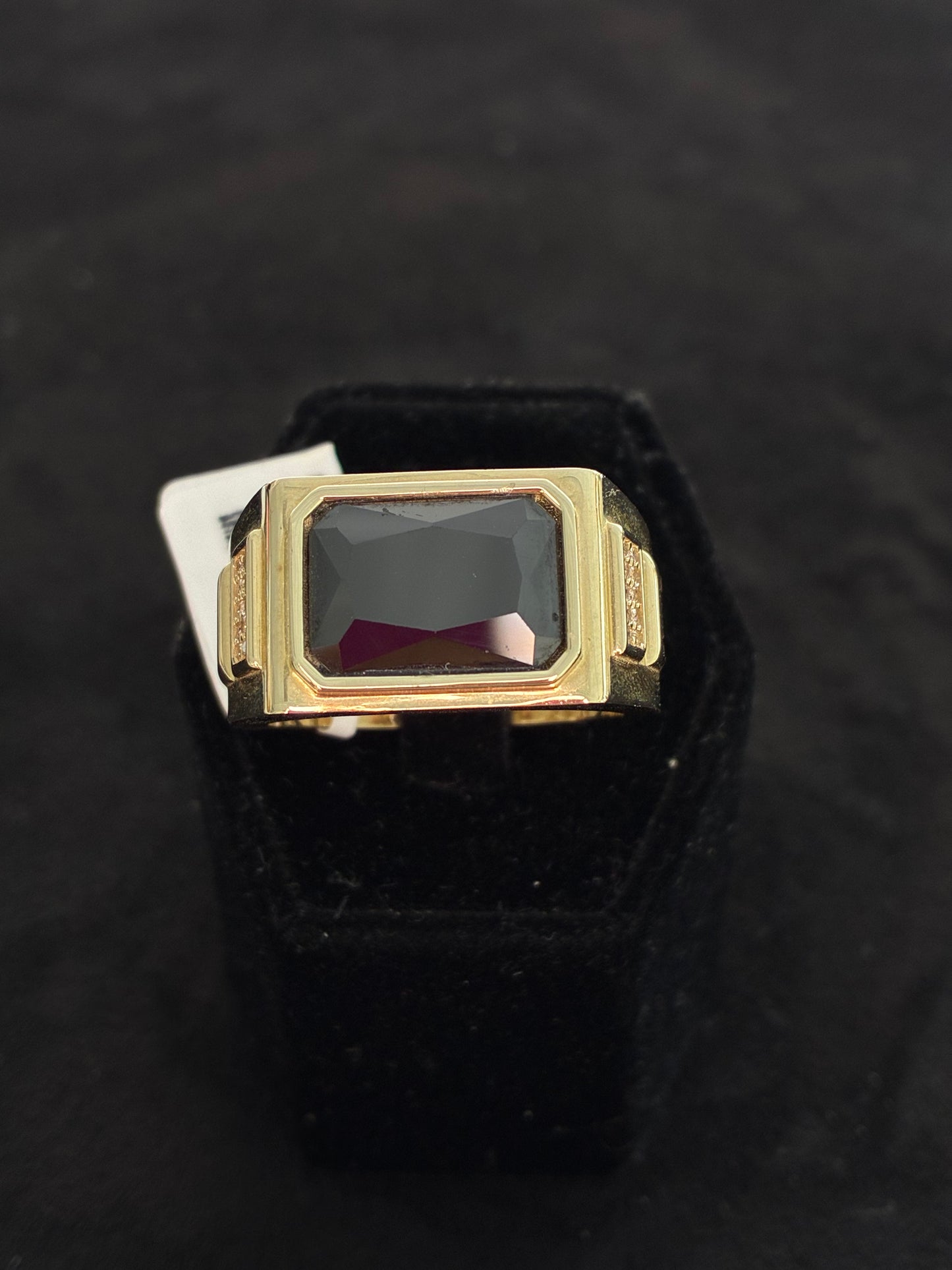 Modern Rectangular 10K Gold Ring