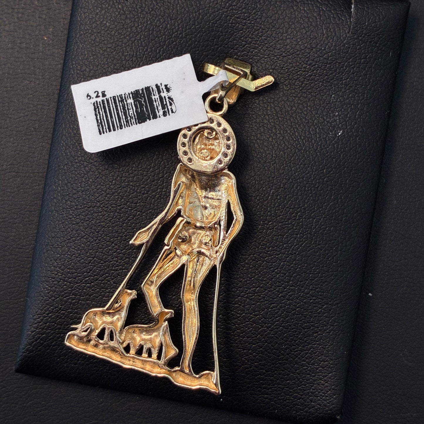 DIJE DE SAN LAZARO EN ORO 14K