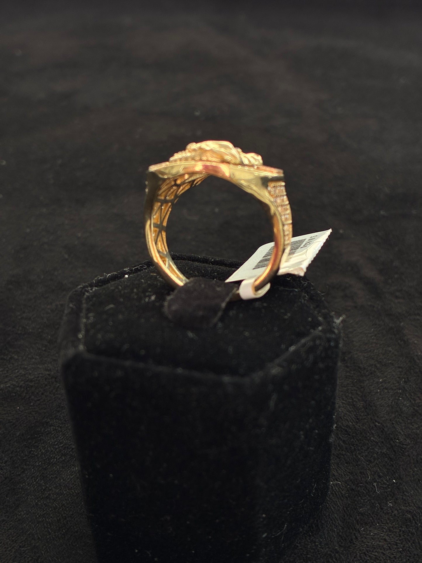 14K Tri-Color Gold Horse Ring